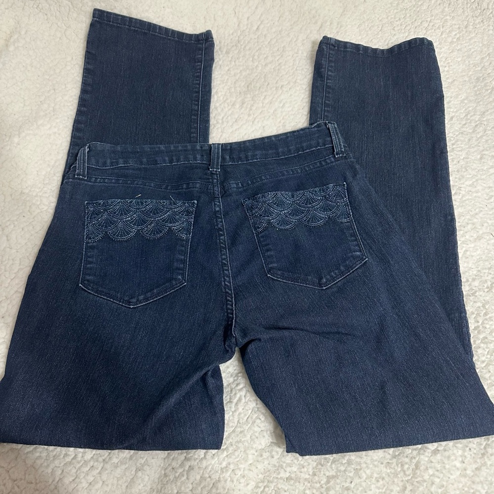 NYDJ Blue Straight Leg Jeans EUC SIZE 6